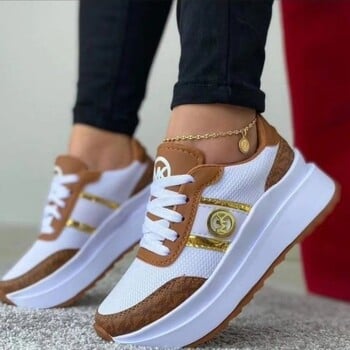 Γυναικεία βουλκανισμένα παπούτσια 2024 Trend Newcomfortable Lace-up με χοντρή σόλα Σχεδιαστής καθημερινά πολυχρηστικά αθλητικά παπούτσια εξωτερικού χώρου πεζοπορίας γυναικεία αθλητικά παπούτσια