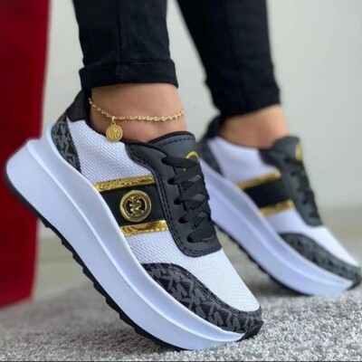 Sieviešu vulkanizēti apavi 2024. gada tendencē, ērtas, biezas zoles šņorējamas dizainers ikdienas daudzpusīgi āra pārgājienu sieviešu ikdienas sporta apavi