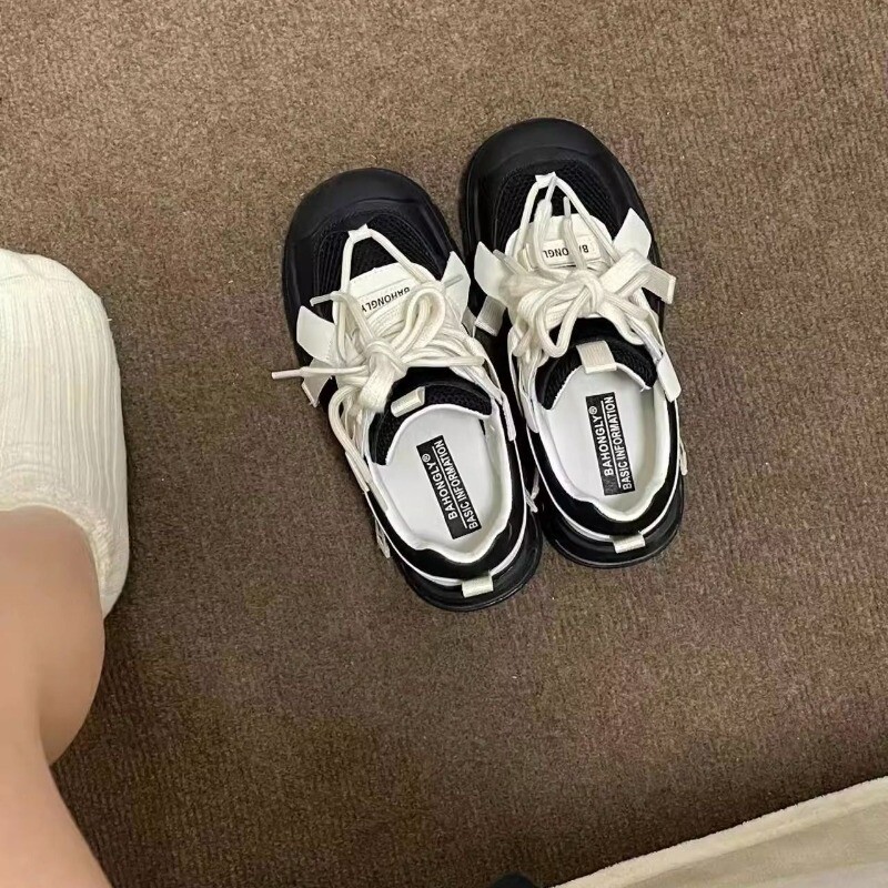 SHANPA armsad platvormkingad naistele, mustad kollegiaalses stiilis hingavad kõrgust suurendavad mitmekülgsed naistejalatsid igapäevaseks kasutamiseks