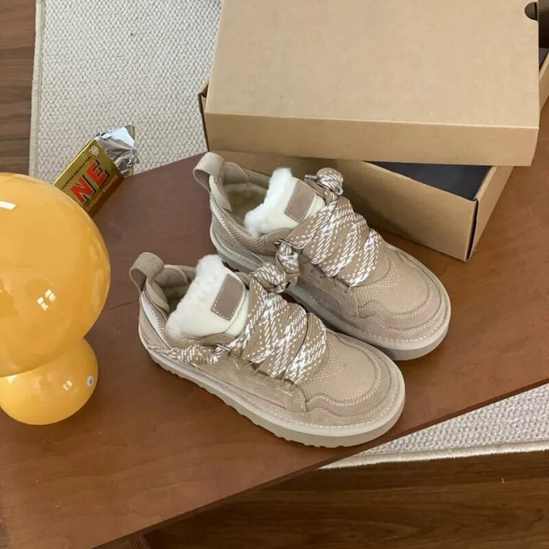 Naiste puuvillased kingad talveklassika pits seemisnahast villased soojad lumesaapad naistele mugavad karusnahad paks tald Poolsaapad Botas Mujer