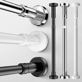 35–80 cm reguliuojamas nerūdijančio plieno drabužių džiovinimo stovas be gręžimo Teleskopinis stulpinis užuolaidų strypas, skirtas balkono vonios kambariui