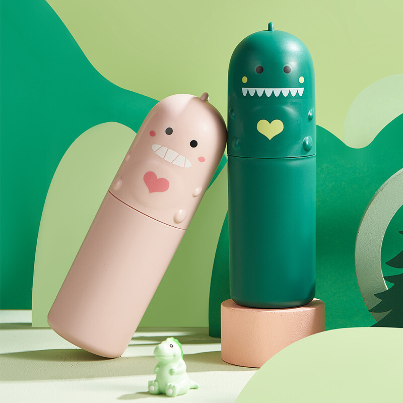 Cutie portabilă drăguță pentru periuță de dinți, ceașcă de călătorie pentru periuță de dinți, ceașcă pentru apă de gură, recipient de depozitare pentru pastă de dinți, pentru baie, în aer liber