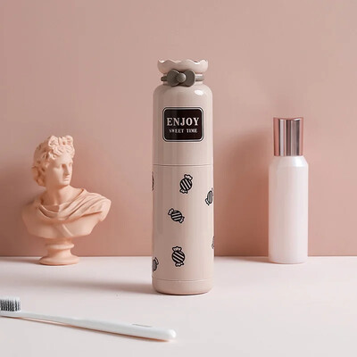 Pārnēsājamas ceļojumu multfilmas Lācis Mutes skalošanas krūzes Daudzfunkcionāla glabātuve zobu birstes futrālim konteineru piederumi bērniem, meitenēm, zēniem