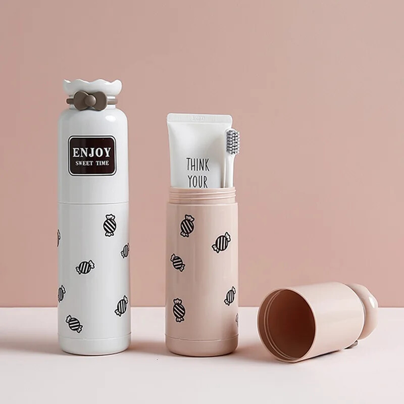 Pārnēsājamas ceļojumu multfilmas Lācis Mutes skalošanas krūzes Daudzfunkcionāla glabātuve zobu birstes futrālim konteineru piederumi bērniem, meitenēm, zēniem