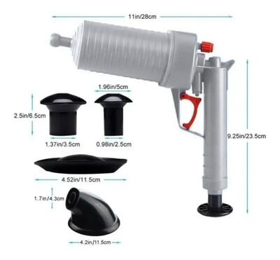 Ventuze de toaletă Chiuvete de canalizare Bazin Pompă de aer Deblocator de presiune Dragă țeavă Plunger Dispozitiv de curățare a scurgerii Eliminator manual de înfundat