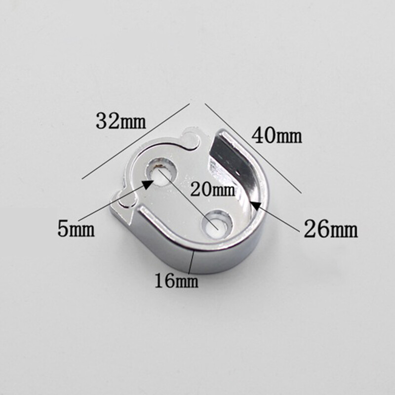 Suport pentru dulap 2 buc. Suport pentru tijă pentru utilizare grea Suport pentru tijă cu flanșă Suport pentru capătul tijei pentru dulap Suport șine în formă de U Feronerie pentru mobilier