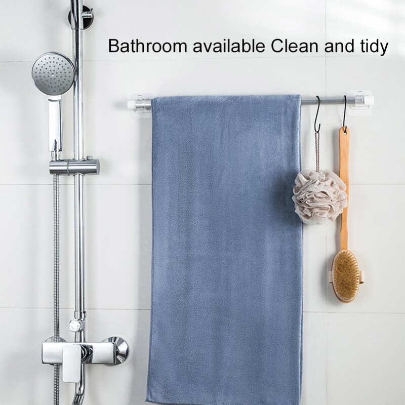 Pašlīmējošie aizkaru pakaramo stieņu kronšteini sakārtoti stabu turētāji Vannas istabas dvieļu stieņa āķa atbalsta skavas