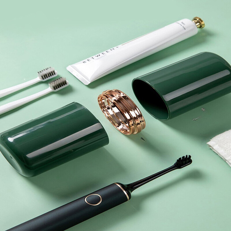 2-в-1 калъф за четка за зъби Travel Portable Travel Toothbrush Комплект тоалетни принадлежности Комплект пътни тоалетни принадлежности Light Luxury Brush Cup