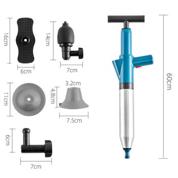 Air Power Drain Blaster Tools Ανοξείδωτο χάλυβα Water Pipe Dredger Universal εξαρτήματα υψηλής πίεσης για νεροχύτες οικιακής κουζίνας