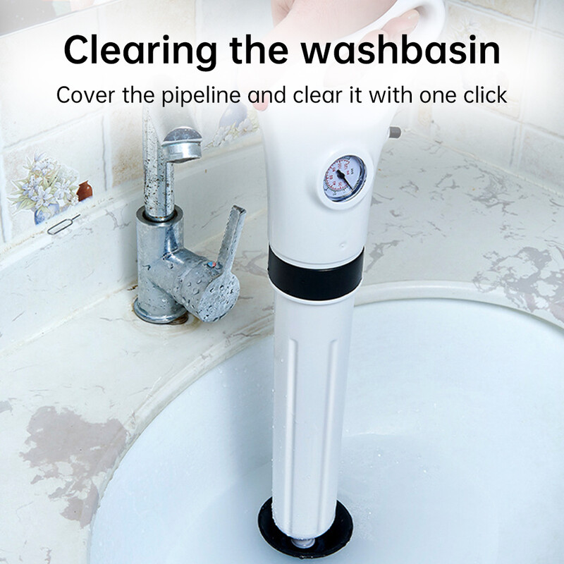 Tualetttorude süvendaja pneumaatiline majapidamiskõrgsurvekanalisatsiooni süvendustööriistade komplekt Õhu äravoolupuhasti käsitsi äravoolu ummistuse eemaldaja