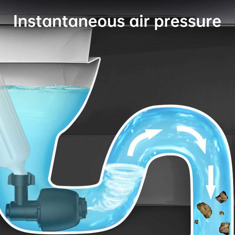 Tualetttorude süvendaja pneumaatiline majapidamiskõrgsurvekanalisatsiooni süvendustööriistade komplekt Õhu äravoolupuhasti käsitsi äravoolu ummistuse eemaldaja