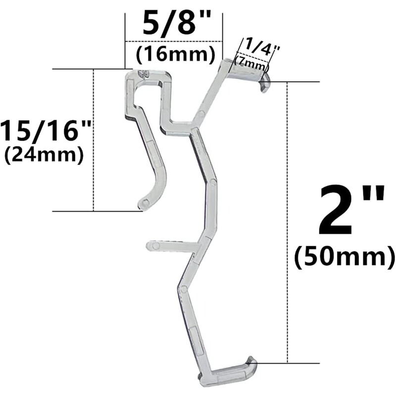 Agrafe pentru jaluzele din plastic transparent Clip pentru suport pentru jaluzele, piese orizontale de jaluzele din lemn artificial
