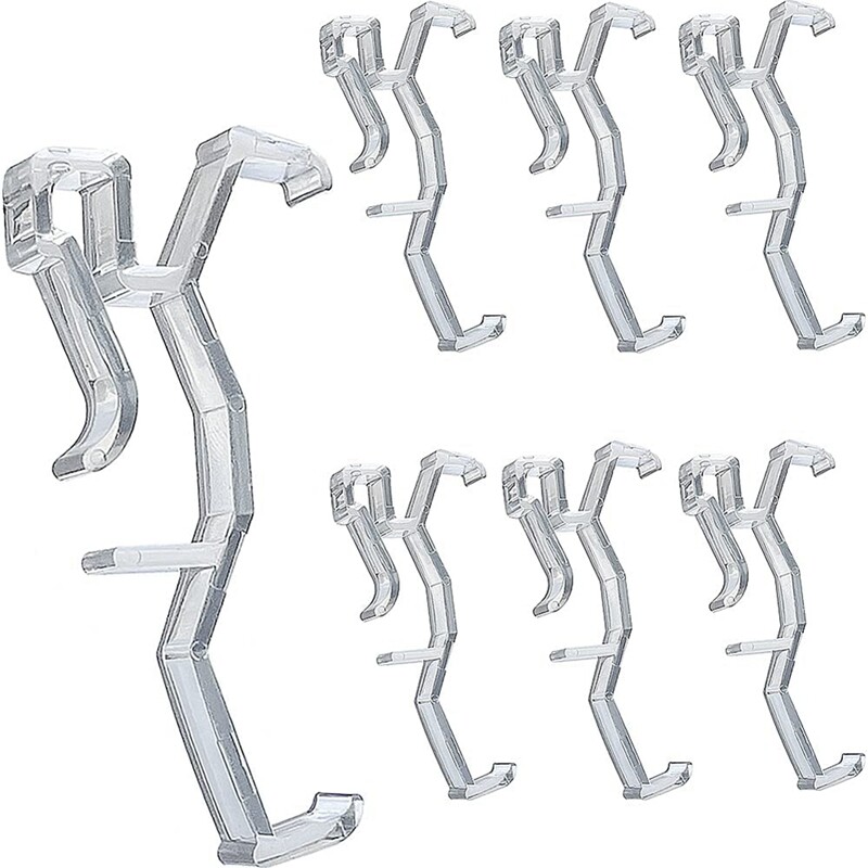Agrafe pentru jaluzele din plastic transparent Clip pentru suport pentru jaluzele, piese orizontale de jaluzele din lemn artificial