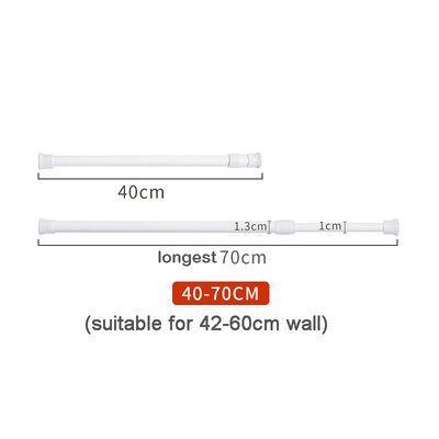 Višenamjenska opružna teleskopska šipka od 30-110 cm, podesiva viseća šipka, produžni stupovi, kuke, metalna šipka za kupaonicu bez bušenja