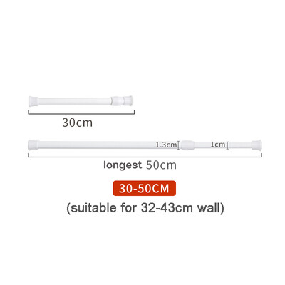 Višenamjenska opružna teleskopska šipka od 30-110 cm, podesiva viseća šipka, produžni stupovi, kuke, metalna šipka za kupaonicu bez bušenja