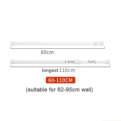 Višenamjenska opružna teleskopska šipka od 30-110 cm, podesiva viseća šipka, produžni stupovi, kuke, metalna šipka za kupaonicu bez bušenja