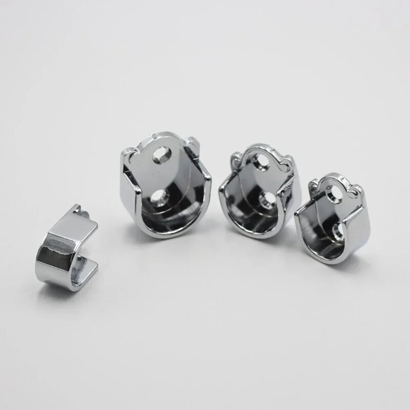 Suport util tijă pentru dulap pentru haine 2 Suport tijă pentru perdea de duș 16 mm/19 mm/22 mm/25 mm Ușor de instalat argintiu