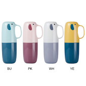 Cupă de spălat, pentru călătorie, organizator portabil pentru periuță de dinți cu desene animate, cutie de depozitare pentru periuță de dinți, cutie pentru gură, accesorii de baie rezistente la praf