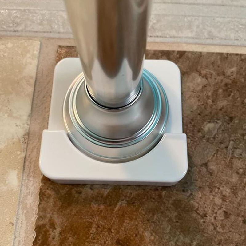 Suport universal de montare pentru tija de perdea de duș pentru adeziv de perete Dispozitiv de reținere a tensiunii tijei de duș Fixare fără găurire pe șurub