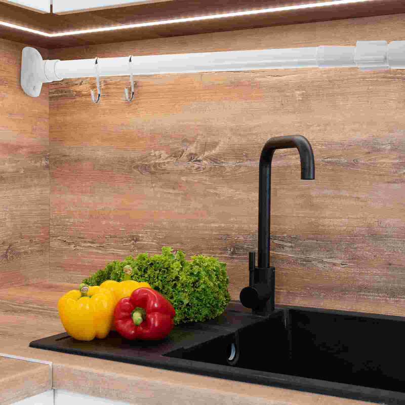 Sină pentru haine Cadă de baie Tijă de perdea Duș 200 cm Dulap Autoblocant Bară telescopică reglabilă extensibilă