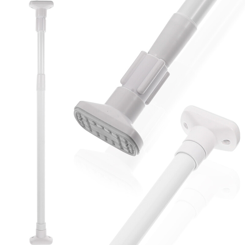 Drabužiai Bėgių užuolaidų stulpas Nerūdijančio plieno Drabužių spinta Raištelis Teleskopinis Drabužių Džiovinimas Ištraukiamas Baras Dušas