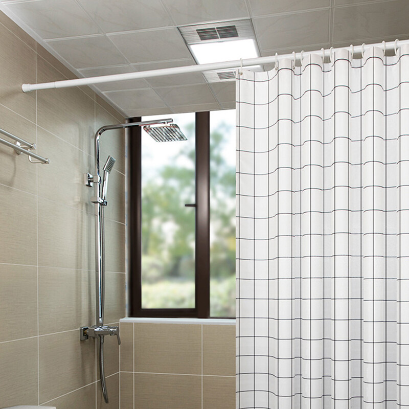 Pakabinamas strypas Drabužių kabykla Teleskopinė dušo užuolaida Ištraukiamos užuolaidos 60 110 Baras Drabužių bėgelis Reguliuojamas 200cm Skalbiniai