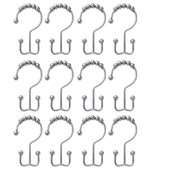 Dušo užuolaidų žiedai Kabliukai užuolaidų kabliukai vonios kambariui Dušo užuolaidų strypų rinkinys iš 12