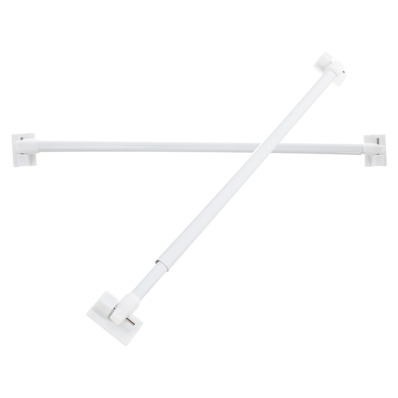 2 τμχ Θήκη ντουζιέρας Κρεμάστρες οθόνης Κουρτινόξυλα χωρίς παράθυρο τρυπήματος Ρυθμιζόμενο πλαστικό μαγνητικό άγκιστρο