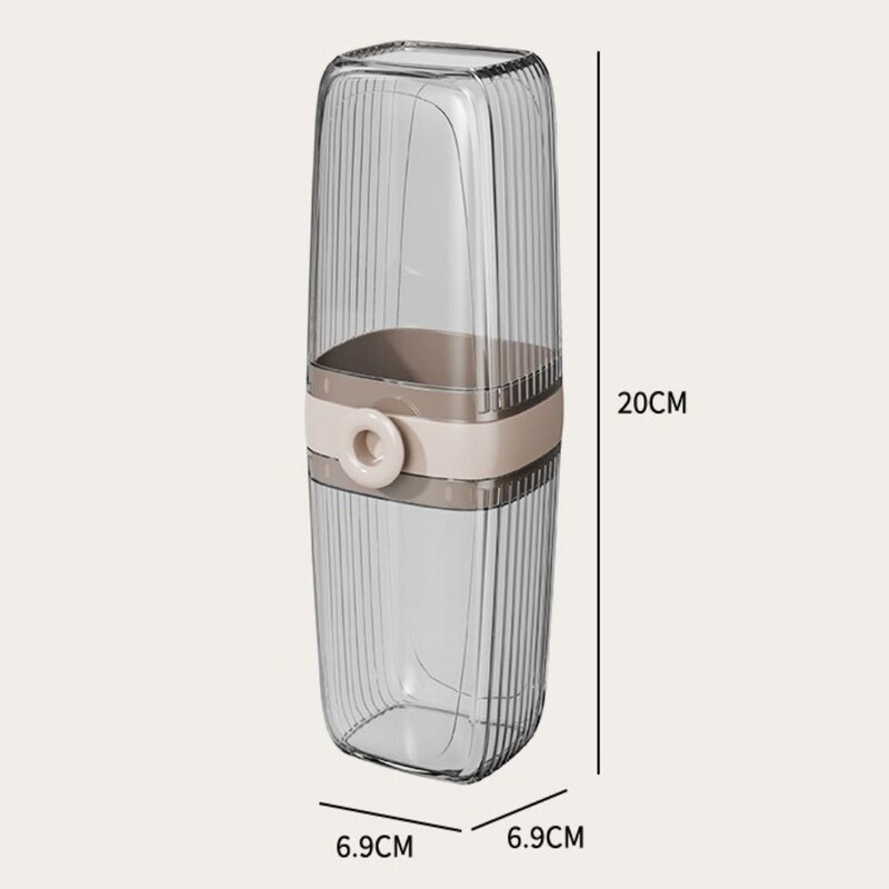 Cutie de călătorie transparentă pentru periuță de dinți, portabilă, rezistentă la scurgeri, cu capac, cupă pentru periuță de dinți, cutie de depozitare pentru pastă de dinți, baie
