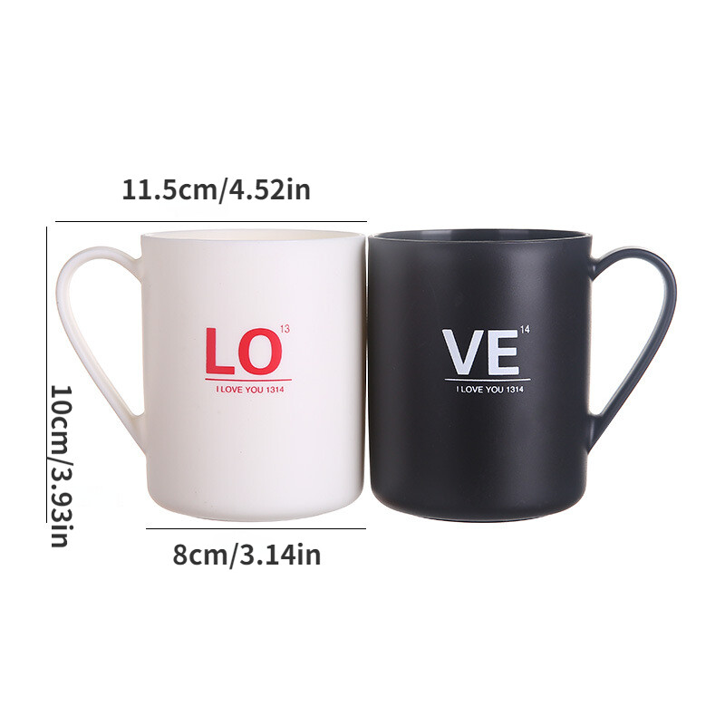 LOVE Couple Wash Cup Vienkārša plastmasas mājsaimniecības zobu birstes krūze Creative vannasistabai sabiezināta zobu birstes krūze zobu trauka skalošanas krūzei
