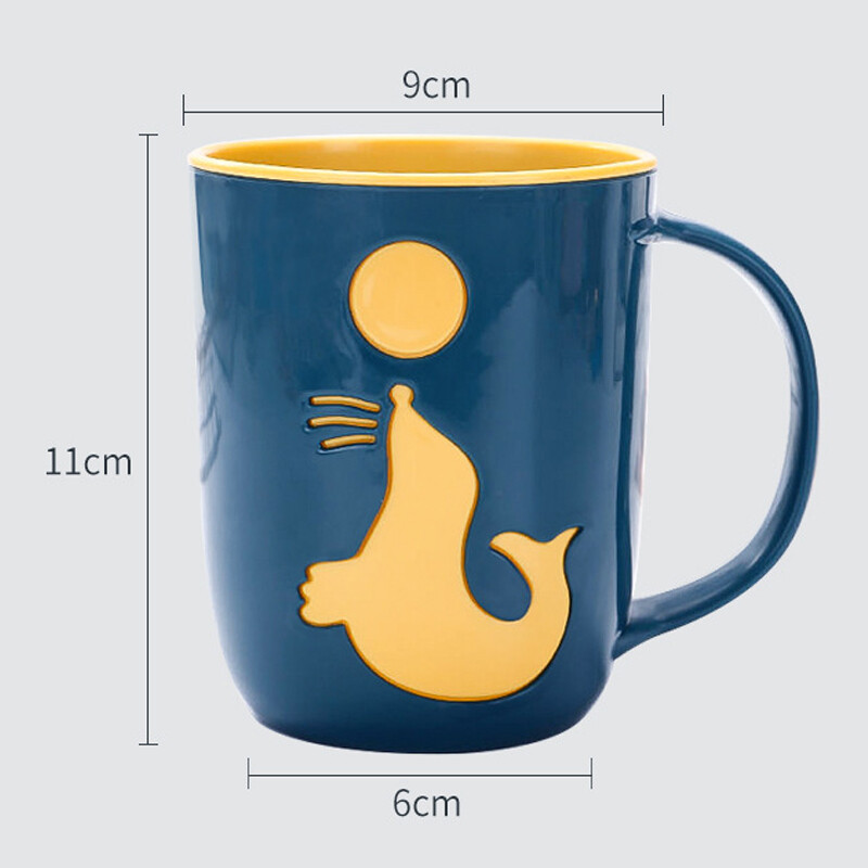 Čašica četkice za zube s dupinom iz crtanog filma za djecu, jednostavna kućna čašica za ispiranje usta, dvobojna čašica za pranje, kupaonski pribor