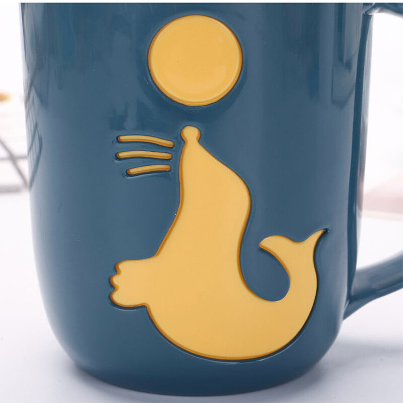 Čašica četkice za zube s dupinom iz crtanog filma za djecu, jednostavna kućna čašica za ispiranje usta, dvobojna čašica za pranje, kupaonski pribor