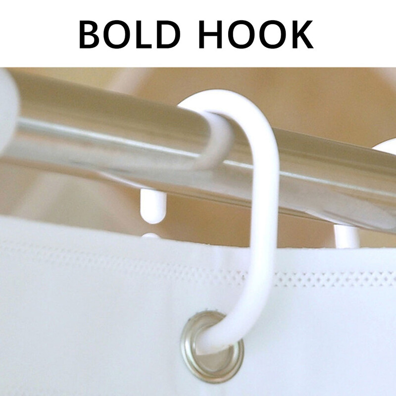 PEVA vandeniui atspari dušo užuolaida, moderni vonios kambario pertvara su kabliukais, geometrinio languoto rašto / vienspalvės vonios užuolaidos