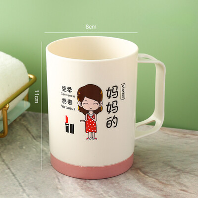 Zidni set čašica za zube za obiteljsku upotrebu, kreativan crtani stil, zadebljana zaštita od pada