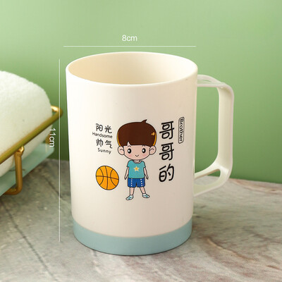 Zidni set čašica za zube za obiteljsku upotrebu, kreativan crtani stil, zadebljana zaštita od pada