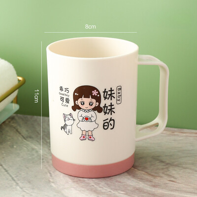 Zidni set čašica za zube za obiteljsku upotrebu, kreativan crtani stil, zadebljana zaštita od pada