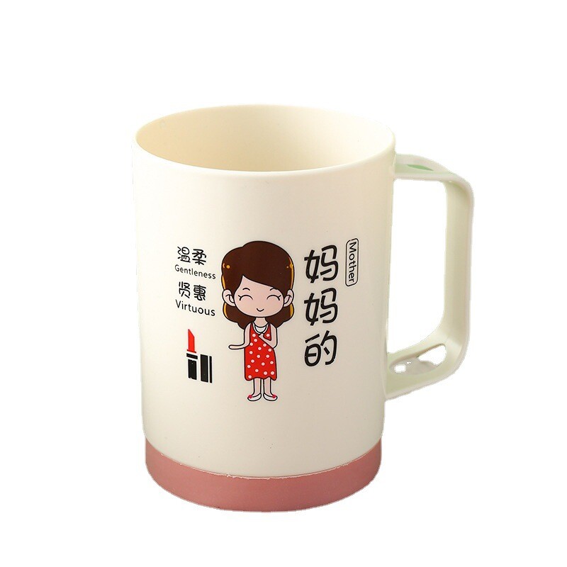 Zidni set čašica za zube za obiteljsku upotrebu, kreativan crtani stil, zadebljana zaštita od pada