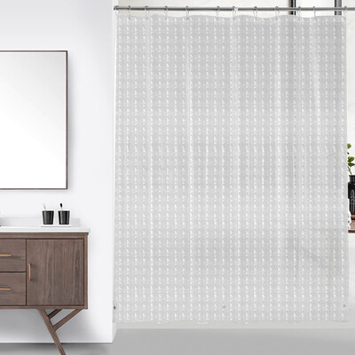 PEVA dušas aizkari ūdensizturīgi plastmasas caurspīdīgi vannas aizkari caurspīdīgi/krāsaini vannas istabas aizkari miltrasa mājas greznība ar āķiem