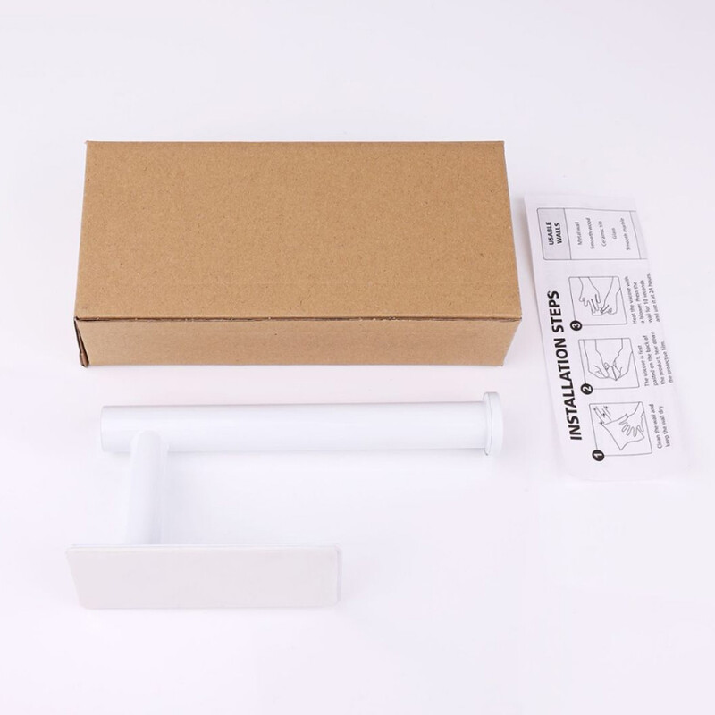Nerūsējošā tērauda papīra turētājs, balts, lipīgs sienas stiprinājuma statīvs Virtuve vannas istaba tualetes papīra dvieļu auduma ruļļa plaukts matēts zelts