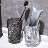 Nova 1PC plastična vodica za ispiranje usta, šalica za četkicu za zube s ručkom Čaše za kućnu kupaonicu, prijenosna šalica, proziran držač četkice za zube