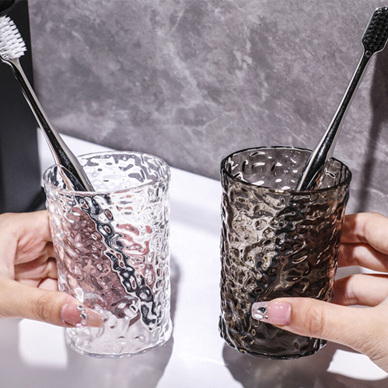 Nova 1PC plastična vodica za ispiranje usta, šalica za četkicu za zube s ručkom Čaše za kućnu kupaonicu, prijenosna šalica, proziran držač četkice za zube