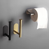 Suport pentru hârtie igienică montat pe perete, fără perforare