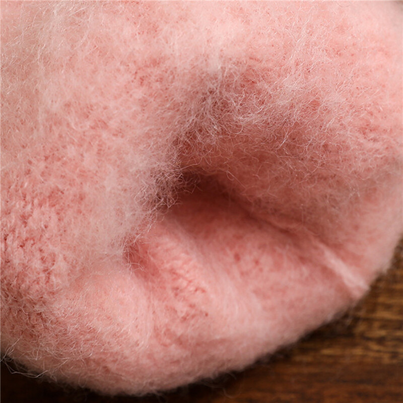 Mănuși calde de iarnă de modă pentru femei Mănuși coreene cu ecran tactil Cu găuri pentru degete Mănuși tricotate de culoare uni la modă Mănuși interioare de pluș