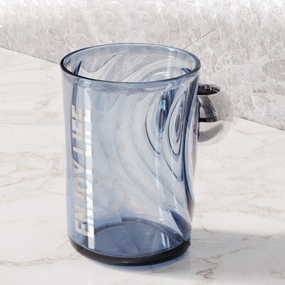 Tooth Glass Light Luxury Caurspīdīgs mutes skalošanas krūze Zobu birstes turētājs Creative Gargle Cup Zobu birstes uzglabāšana Vannas istabas piederumi
