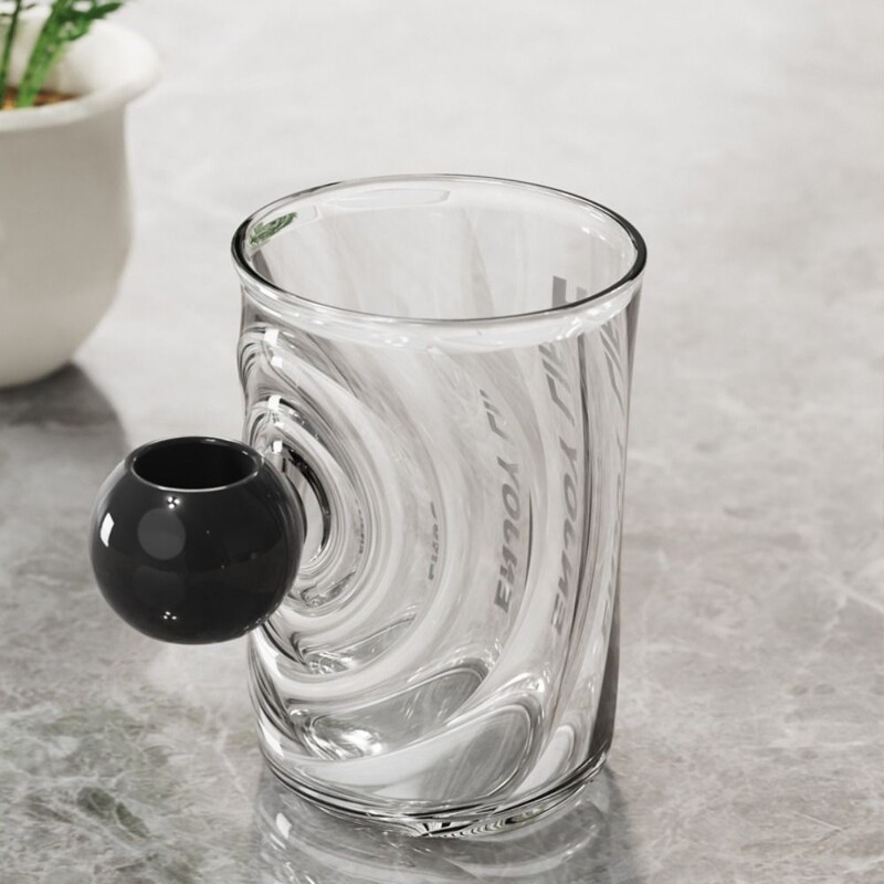 Tooth Glass Light Luxury Caurspīdīgs mutes skalošanas krūze Zobu birstes turētājs Creative Gargle Cup Zobu birstes uzglabāšana Vannas istabas piederumi