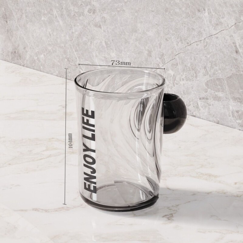 Tooth Glass Light Luxury Caurspīdīgs mutes skalošanas krūze Zobu birstes turētājs Creative Gargle Cup Zobu birstes uzglabāšana Vannas istabas piederumi