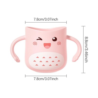 Laste hambaharjatops Kaasaskantav kahe käepidemega disainiga hambaharjahoidja Korduvkasutatav dinosauruse kujuga hambapasta kruus vannituppa