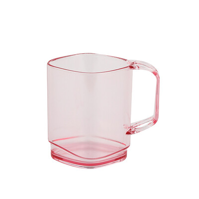 Квадратна прозрачна чаша за вода за уста Чаша за домакинско миене Чаша за четка за зъби Обикновена студентска пластмасова поставка за купа за зъби Аксесоари за баня