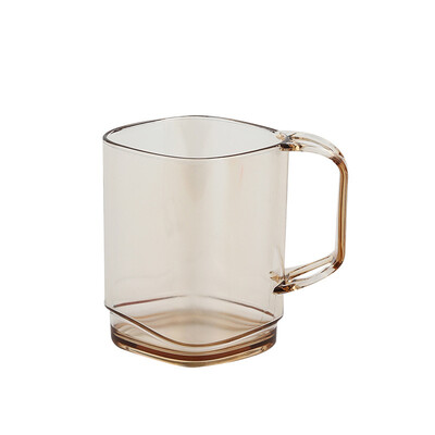 Квадратна прозрачна чаша за вода за уста Чаша за домакинско миене Чаша за четка за зъби Обикновена студентска пластмасова поставка за купа за зъби Аксесоари за баня