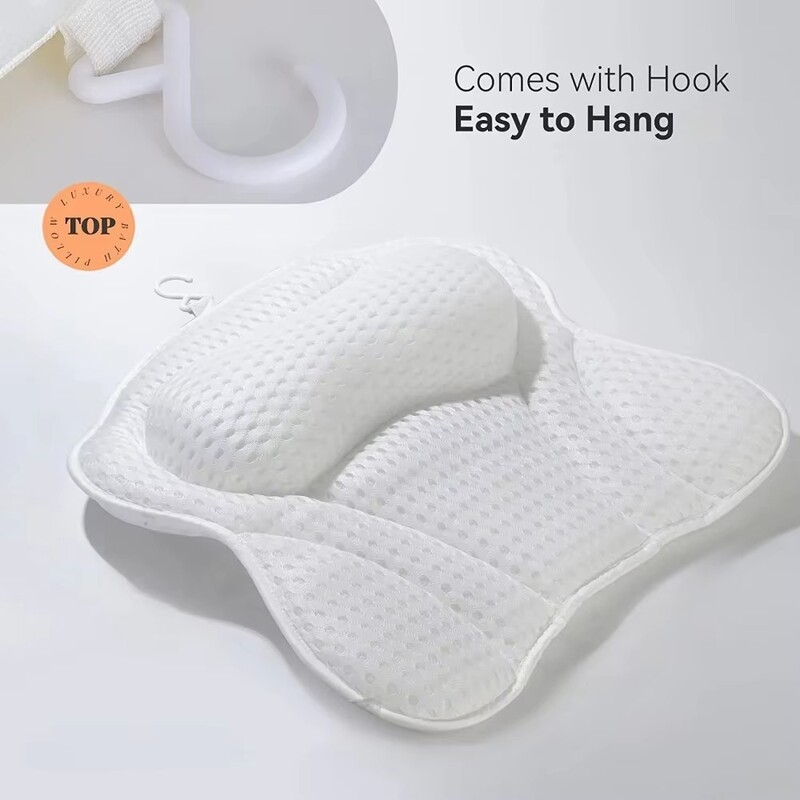 4D vonios pagalvė Balta drugelis Spa neslystanti vonios pagalvė sūkurinė vonia Kvėpuojanti vonios kambario aksesuarai Namų sustorėję pagalvėlės aksesuarai